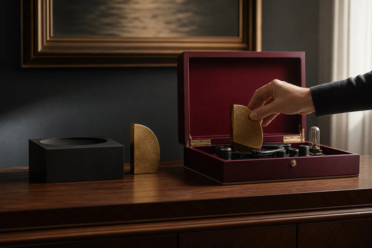 Investor moving half of a capital gain into a burgundy startup investment case